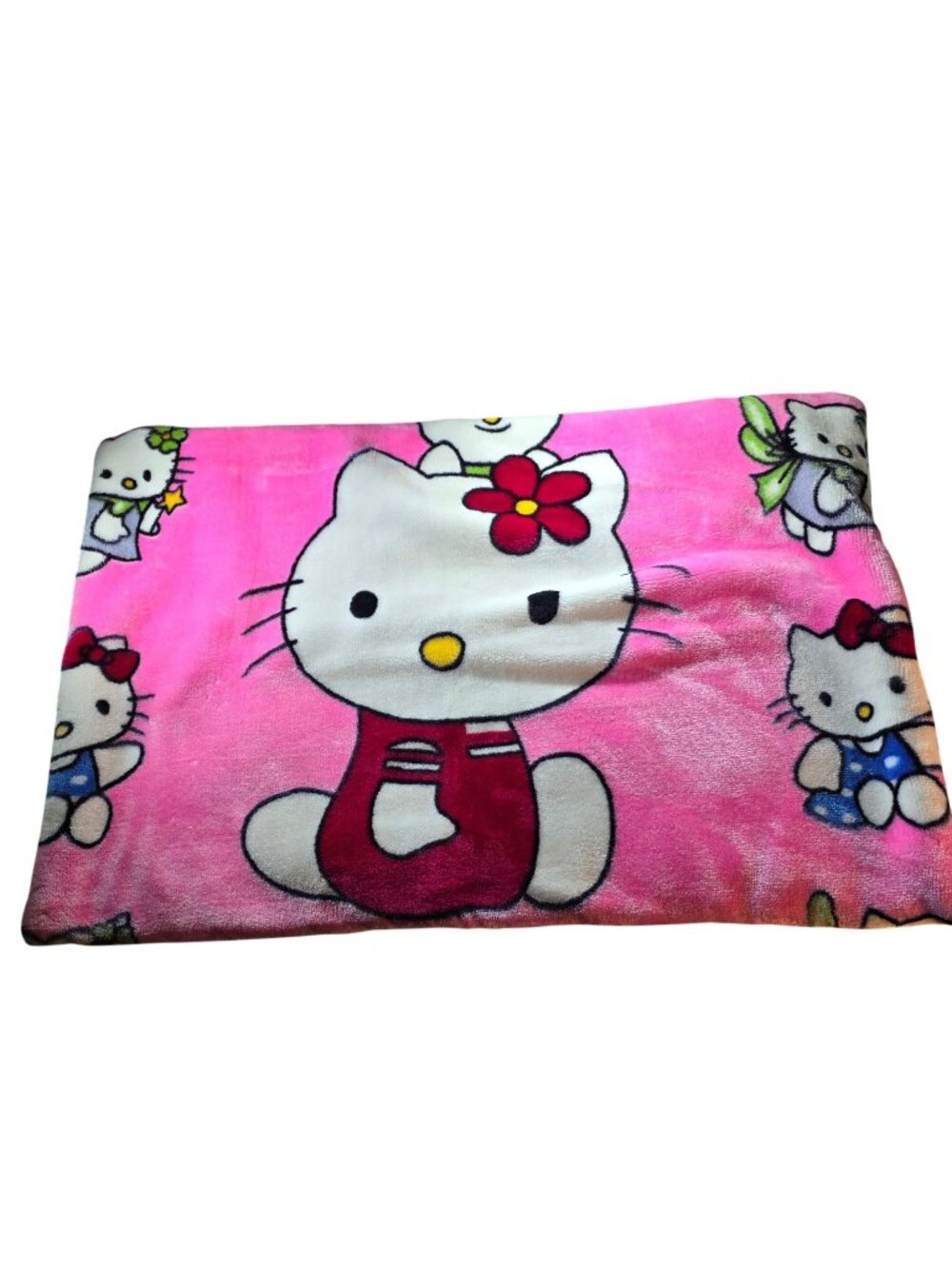 Hello Kitty Pink Fleece Sham Cover 28"x16" Cartoon Kids Bedroom Decor